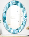 Triangular Colourfields 33 - Mid-Century Mirror - Oval or Round Wall Mirror