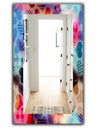 Floating Hearts With Squared Pattern - Modern Mirror - Vanity Mirror