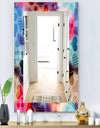 Floating Hearts With Squared Pattern - Modern Mirror - Vanity Mirror