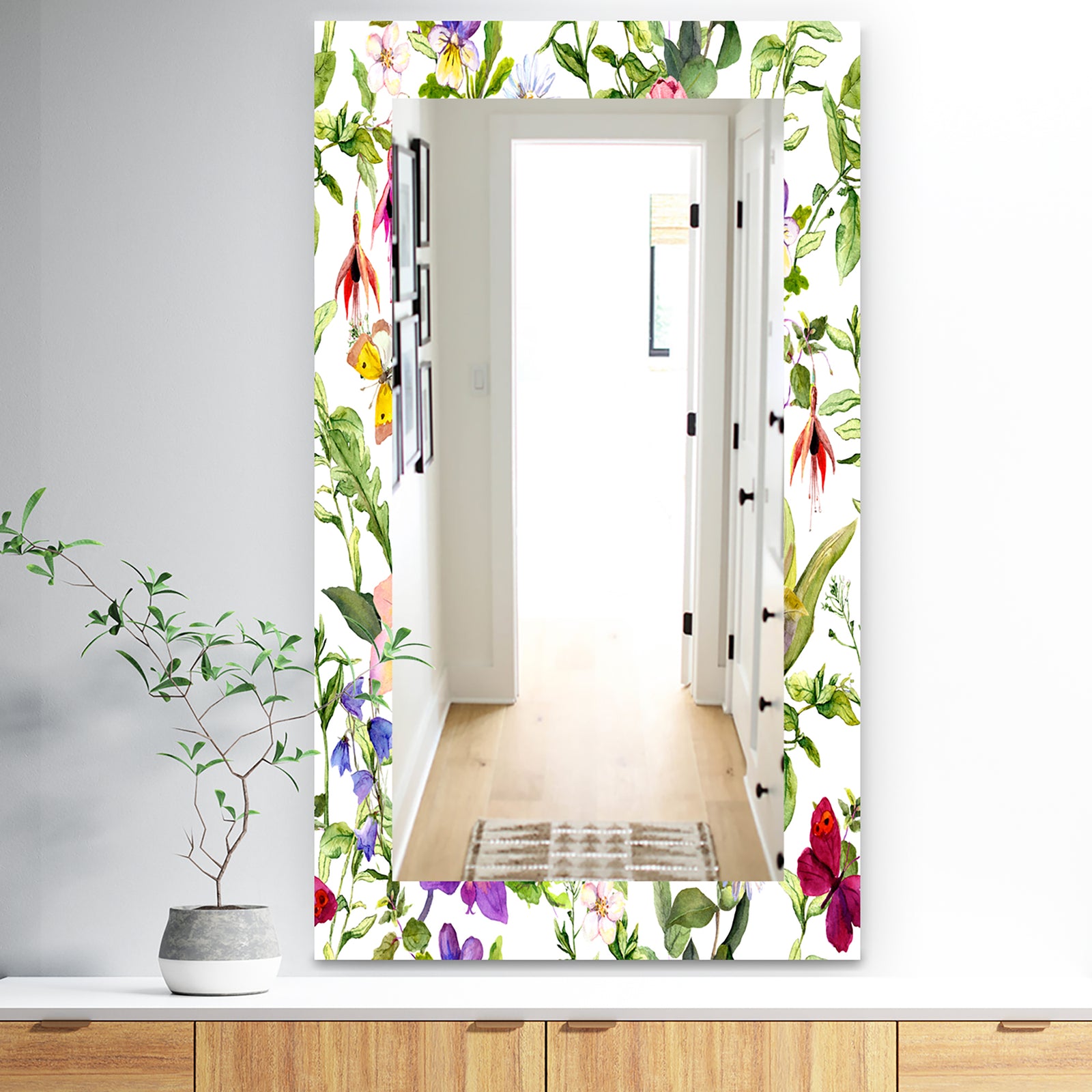 Pink Blossom 49 - Traditional Mirror - Wall Mirror