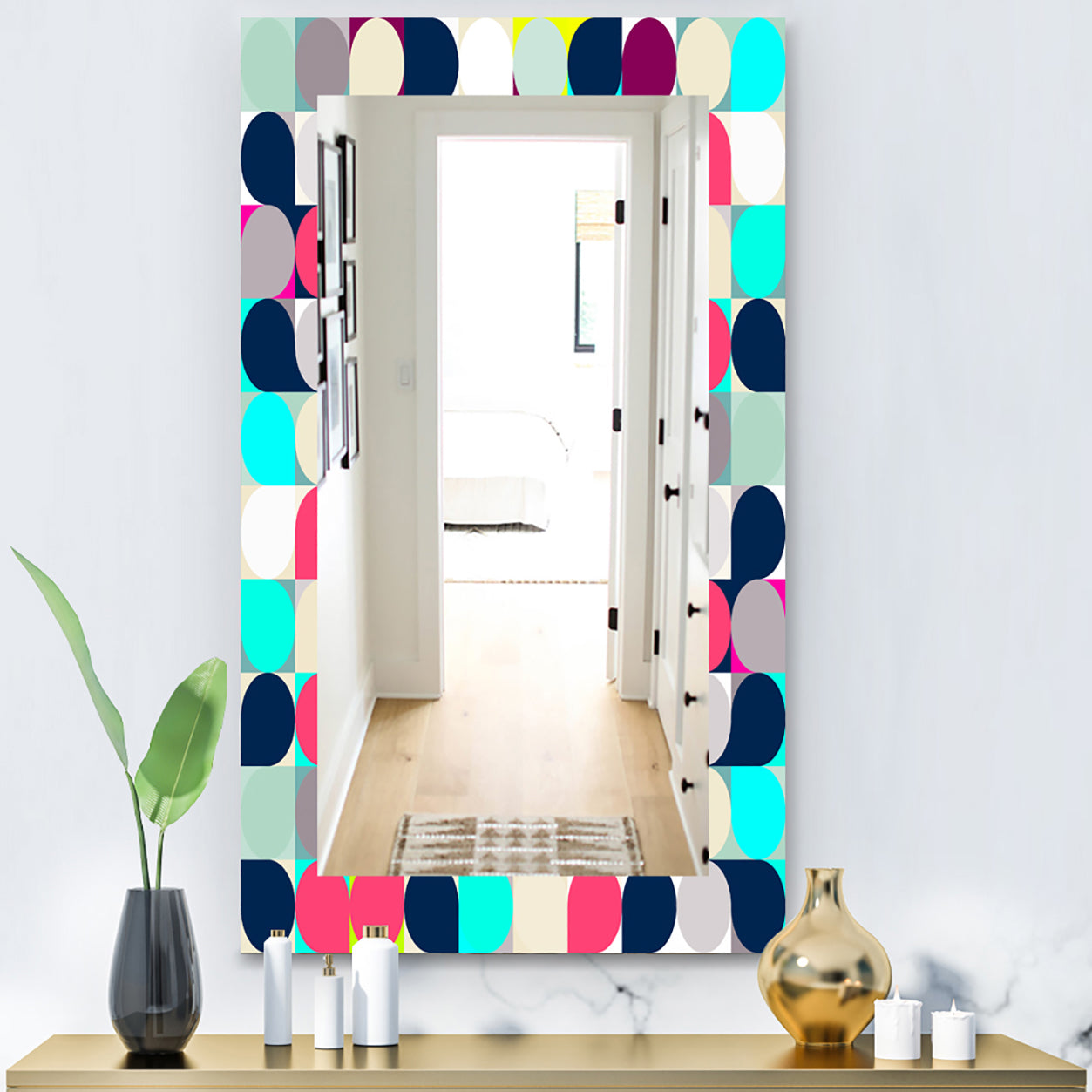 Circular Dance 11 - Bohemian & Eclectic Mirror - Modern Wall Mirror