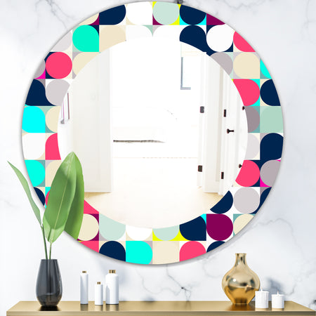 Circular Dance 11 - Bohemian & Eclectic Mirror - Oval or Round Wall Mirror