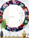 Obsidian Bloom 26 - Bohemian and Eclectic Mirror - Oval or Round Wall Mirror