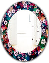 Obsidian Bloom 26 - Bohemian and Eclectic Mirror - Oval or Round Wall Mirror