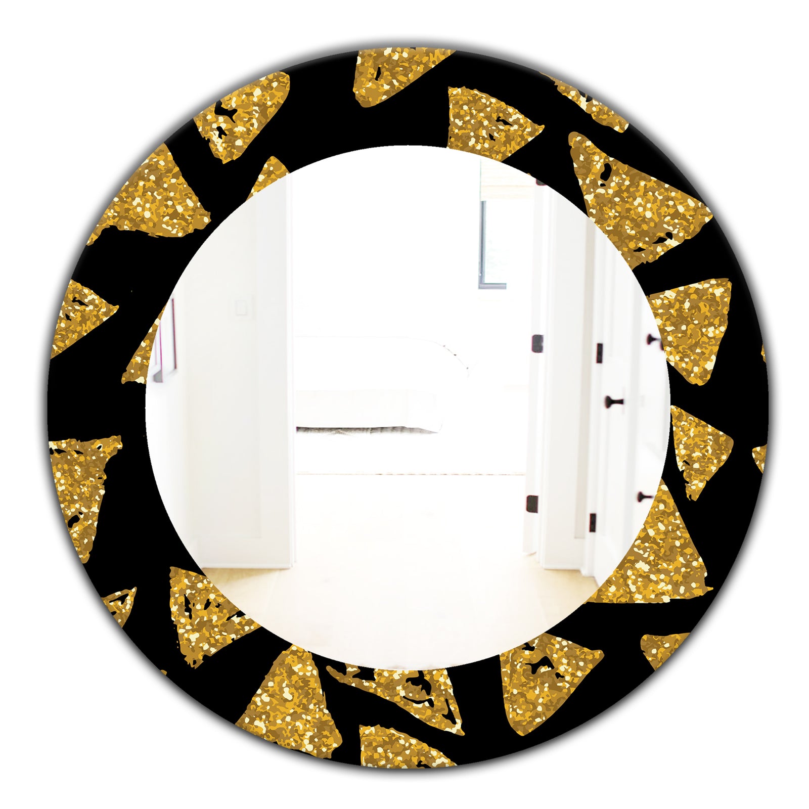 Obsidian Impressions 11 - Modern Mirror - Oval or Round Wall Mirror