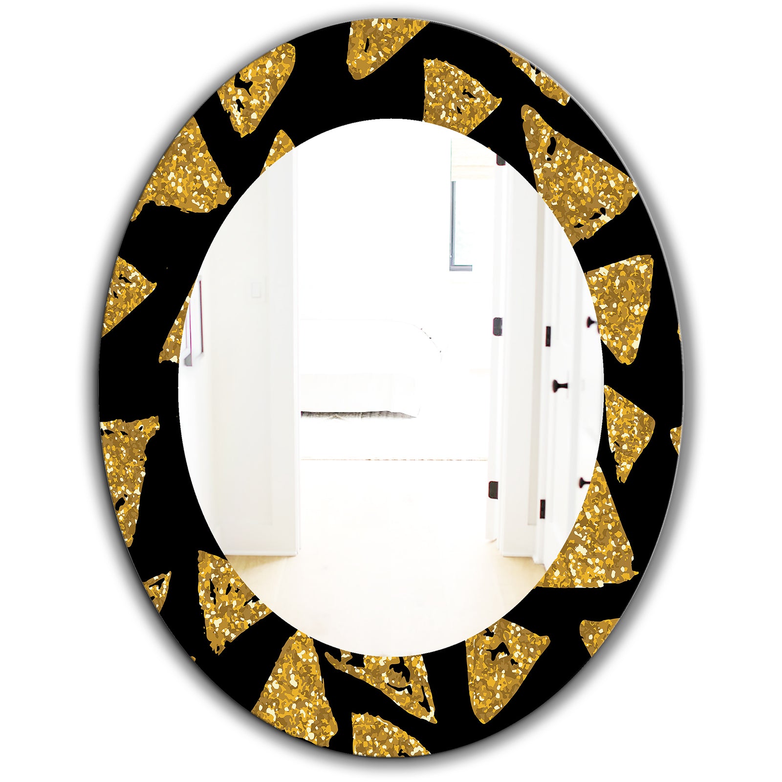 Obsidian Impressions 11 - Modern Mirror - Oval or Round Wall Mirror
