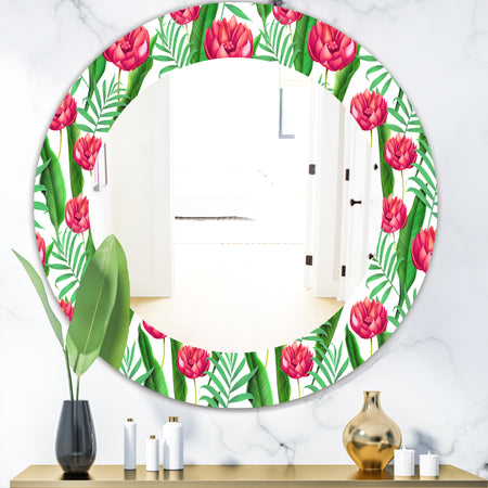 Tropical Mood Bright 11 - Bohemian and Eclectic Mirror - Oval or Round Wall Mirror