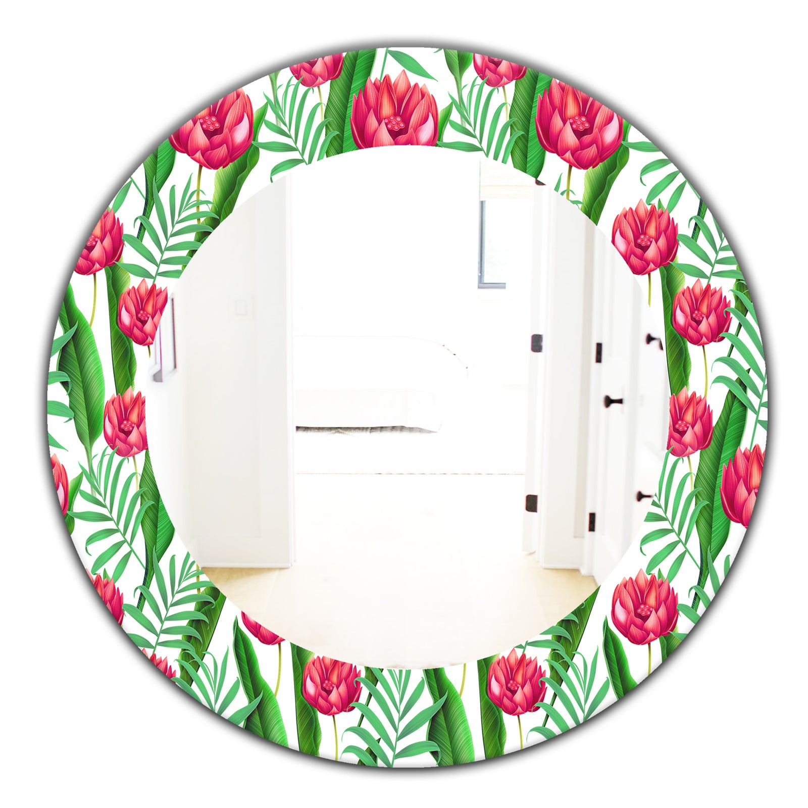 Tropical Mood Bright 11 - Bohemian and Eclectic Mirror - Oval or Round Wall Mirror