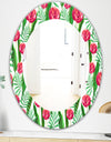 Tropical Mood Bright 11 - Bohemian and Eclectic Mirror - Oval or Round Wall Mirror