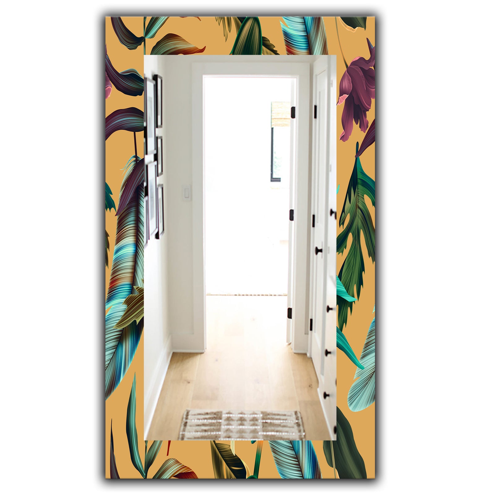 Feathers 29 - Bohemian and Eclectic Mirror - Modern Wall Mirror