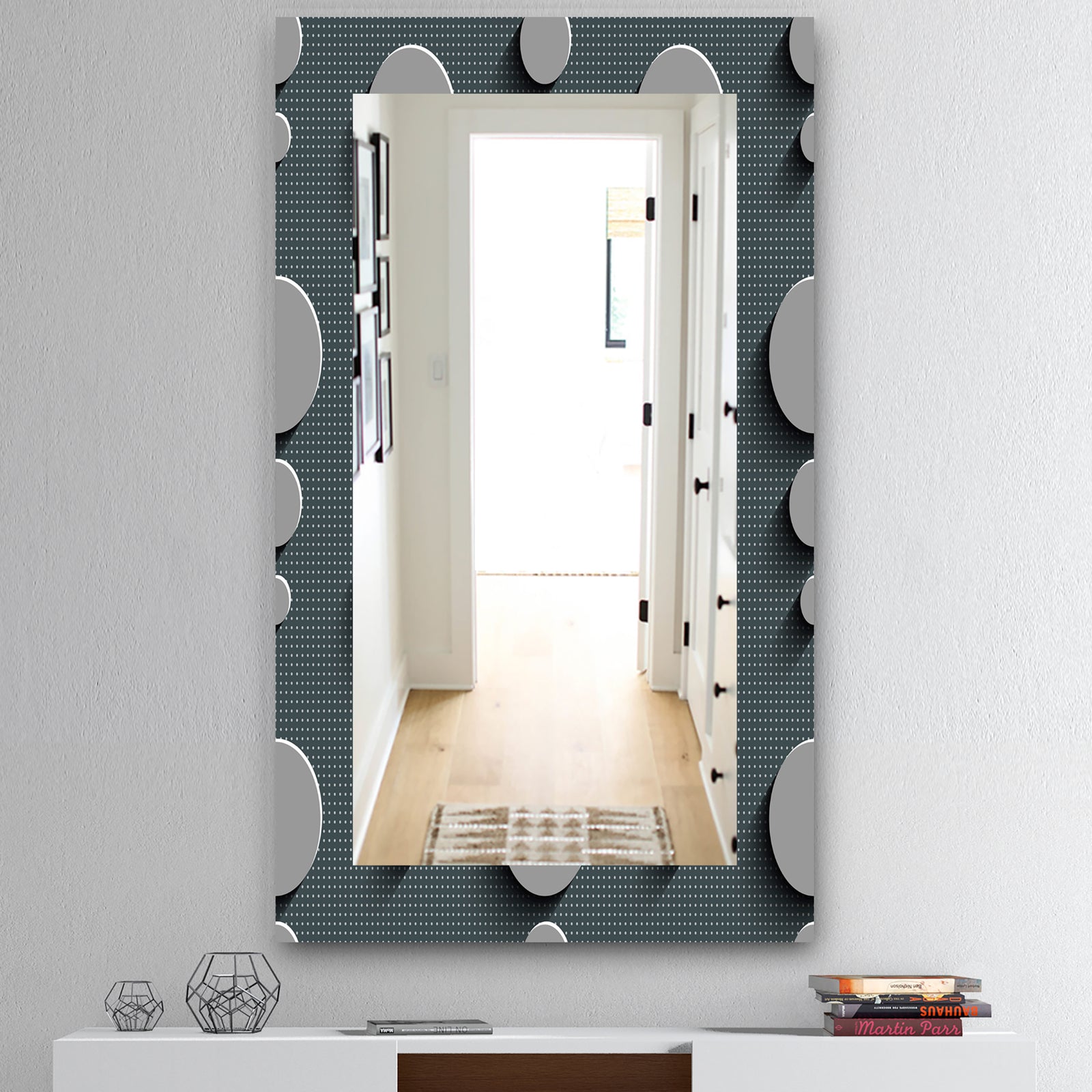 Circles Abstract Technology - Mid-Century Mirror - Vanity Mirror