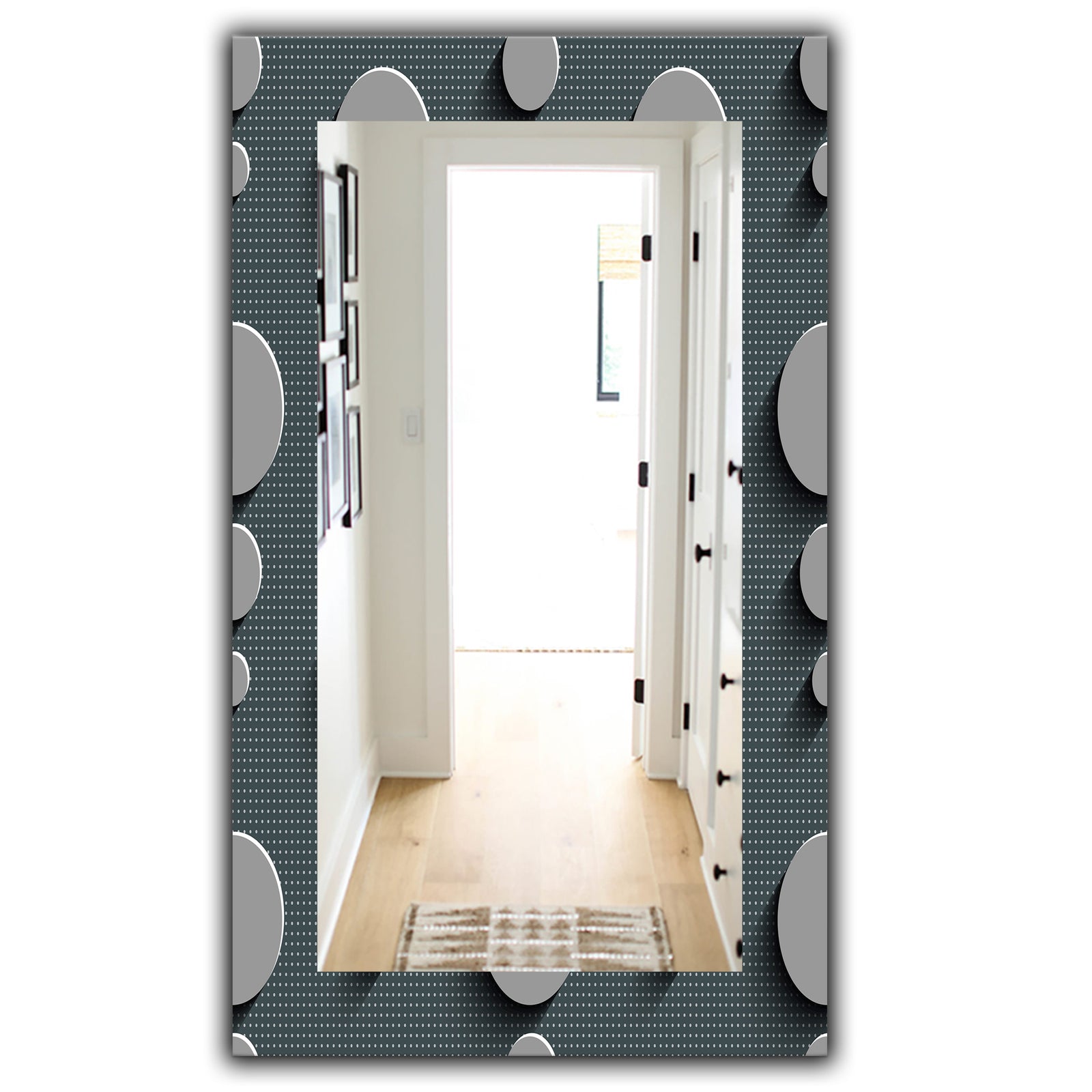 Circles Abstract Technology - Mid-Century Mirror - Vanity Mirror