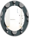 Circles Abstract Technology - Mid-Century Mirror - Oval or Round Wall Mirror