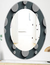 Circles Abstract Technology - Mid-Century Mirror - Oval or Round Wall Mirror