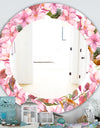 Pink Blossom 53 - Traditional Mirror - Oval or Round Wall Mirror