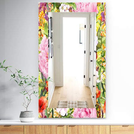 Pink Blossom 54 - Traditional Mirror - Wall Mirror