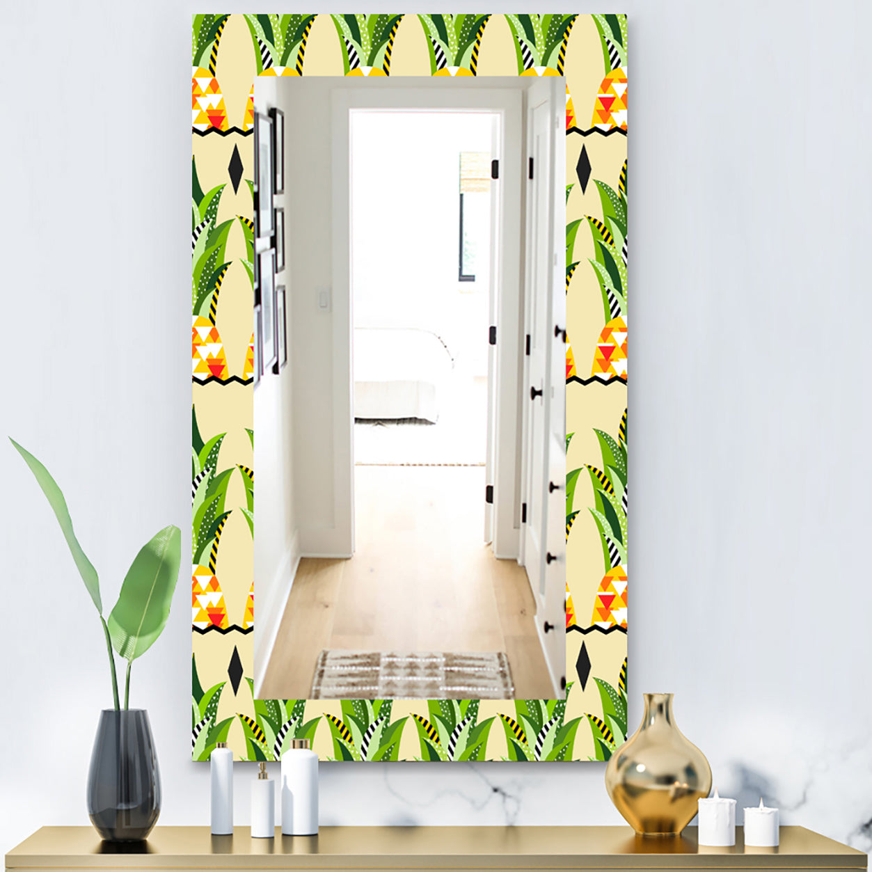 Tropical Mood Foliage 23 - Bohemian and Eclectic Mirror - Wall Mirror