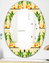 Tropical Mood Foliage 23 - Bohemian and Eclectic Mirror - Oval or Round Wall Mirror