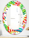 Tropical Mood Bright 12 - Bohemian and Eclectic Mirror - Oval or Round Wall Mirror