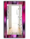 Black and Purple Ikat - Modern Mirror - Wall Mirror