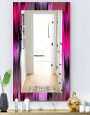 Black and Purple Ikat - Modern Mirror - Wall Mirror