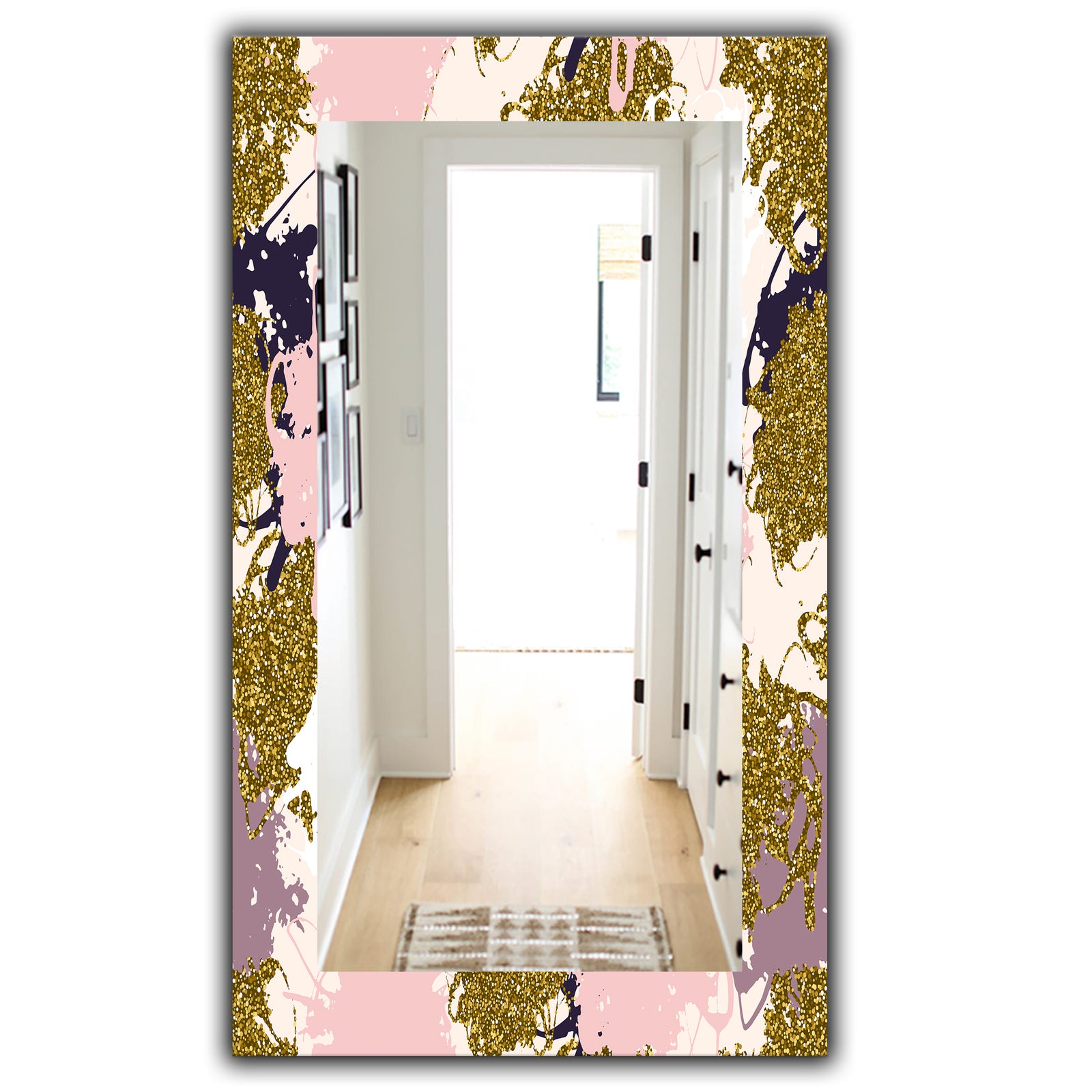 Pink Spheres 11 - Modern Mirror - Frameless Wall Mirror