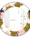 Pink Spheres 11 - Modern Mirror - Frameless Oval or Round Wall Mirror