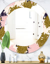 Pink Spheres 11 - Modern Mirror - Frameless Oval or Round Wall Mirror