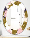 Pink Spheres 11 - Modern Mirror - Frameless Oval or Round Wall Mirror