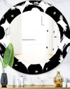 Black & White 7 - Modern Mirror - Contemporary Oval or Round Wall Mirror