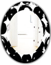 Black & White 7 - Modern Mirror - Contemporary Oval or Round Wall Mirror