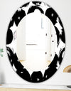 Black & White 7 - Modern Mirror - Contemporary Oval or Round Wall Mirror