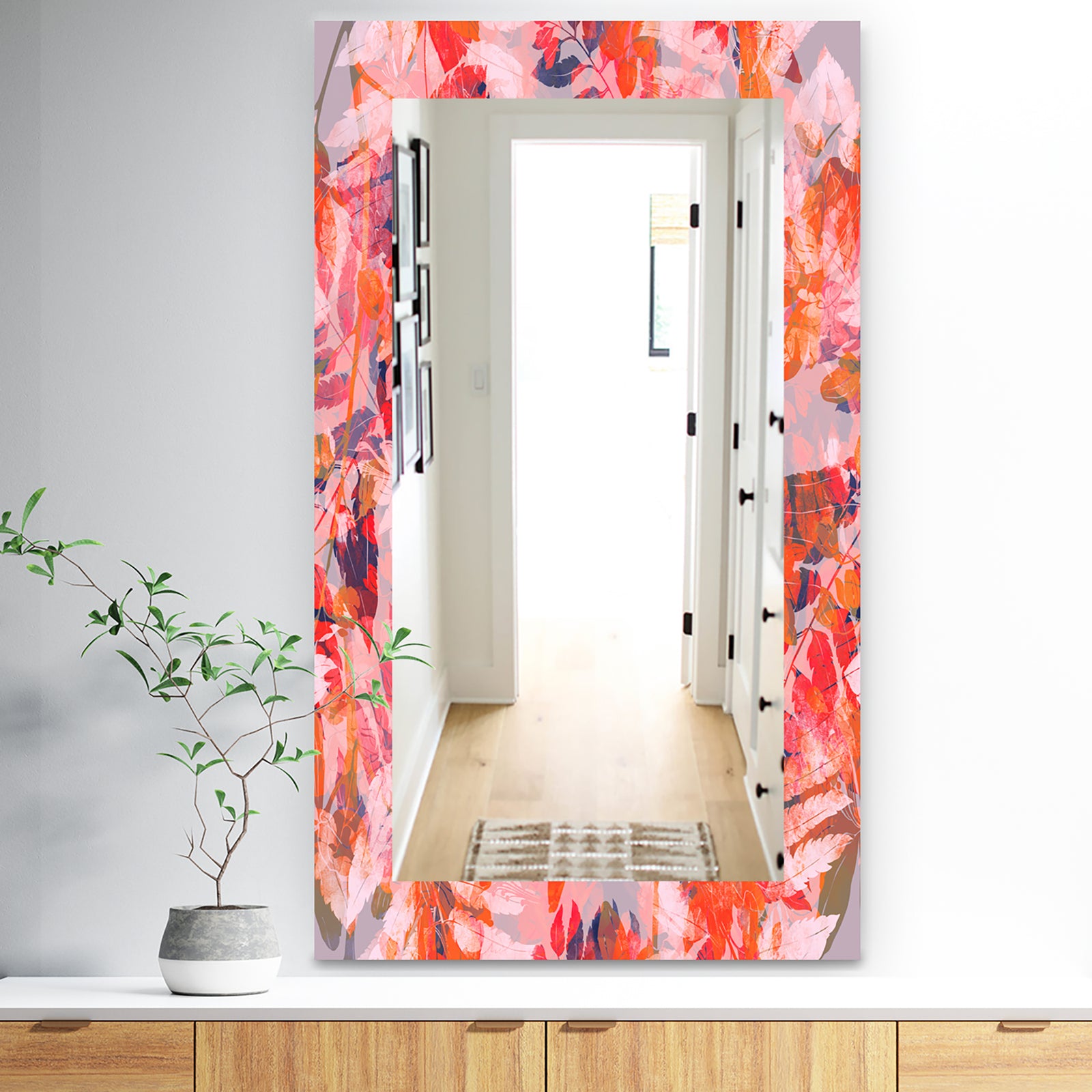 Pink Spheres 12 - Traditional Mirror - Frameless Vanity Mirror