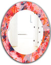 Pink Spheres 12 - Traditional Mirror - Frameless Oval or Round Wall Mirror