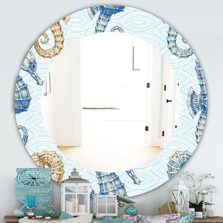 Costal Creatures 17 - Traditional Mirror - Oval or Round Wall Mirror