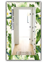 Tropical Leaves Green - Bohemian and Eclectic Mirror - Wall Mirror