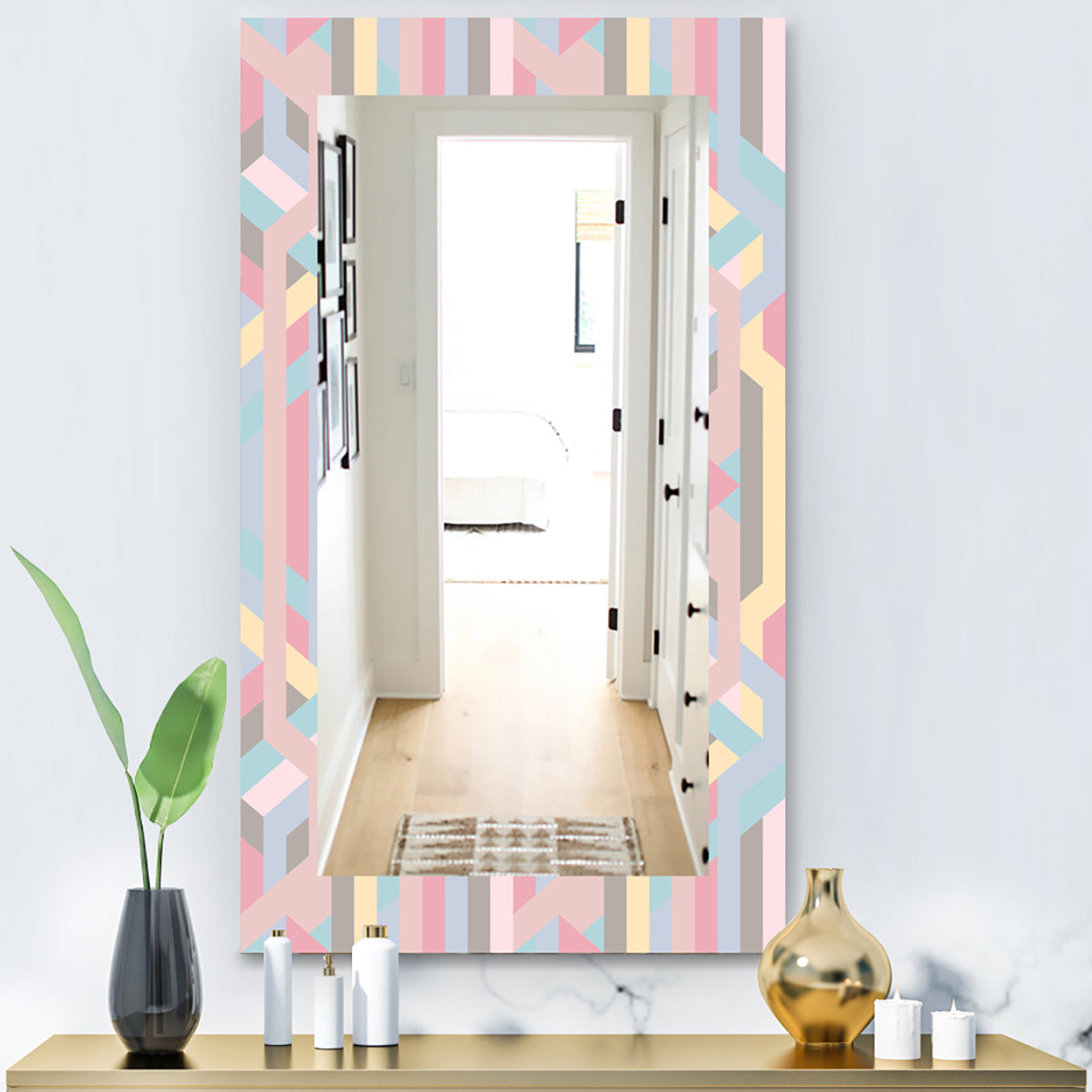 Pastel Dreams 6 - Modern Mirror - Frameless Vanity Mirror