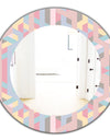 Pastel Dreams 6 - Modern Mirror - Frameless Oval or Round Wall Mirror