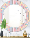 Pastel Dreams 6 - Modern Mirror - Frameless Oval or Round Wall Mirror