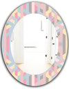 Pastel Dreams 6 - Modern Mirror - Frameless Oval or Round Wall Mirror