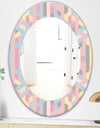Pastel Dreams 6 - Modern Mirror - Frameless Oval or Round Wall Mirror