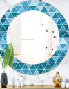 Triangular Colourfields 34 - Modern Mirror - Oval or Round Wall Mirror