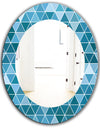 Triangular Colourfields 34 - Modern Mirror - Oval or Round Wall Mirror