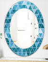 Triangular Colourfields 34 - Modern Mirror - Oval or Round Wall Mirror