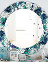 Turquoise Of Flowers - Traditional Mirror - Oval or Round Wall Mirror