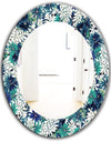 Turquoise Of Flowers - Traditional Mirror - Oval or Round Wall Mirror