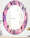 Feathers 30 - Bohemian and Eclectic Mirror - Frameless Oval or Round Wall Mirror