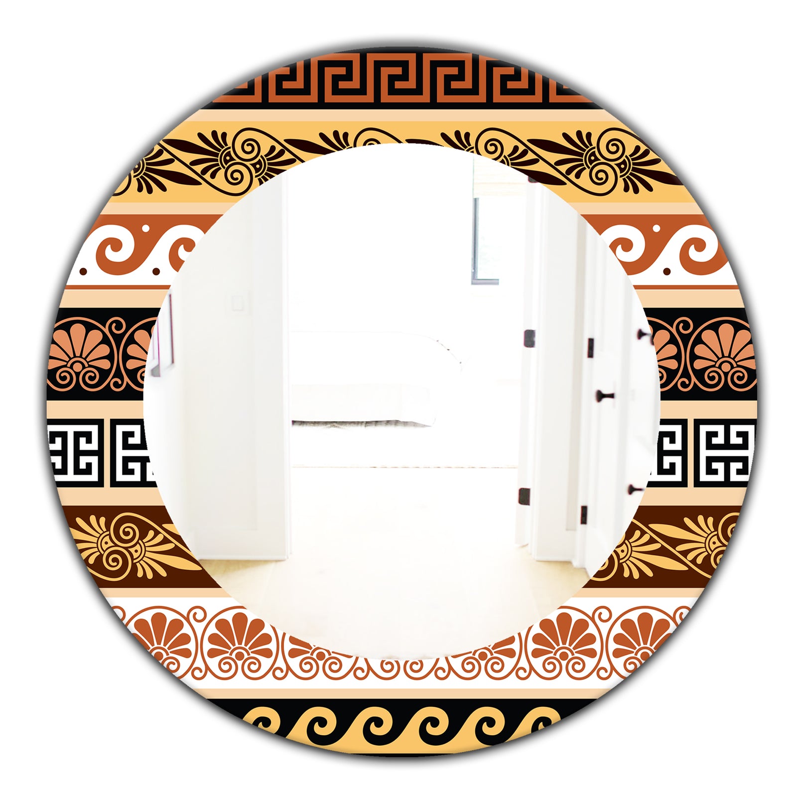 Ancient Patterns - Traditional Mirror - Oval or Round Wall Mirror