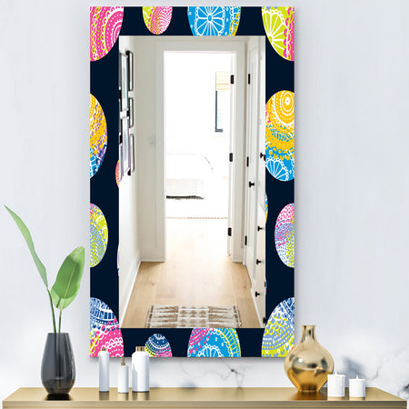 Lace Patterned Circles - Modern Mirror - Vanity Mirror