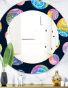 Lace Patterned Circles - Modern Mirror - Oval or Round Wall Mirror